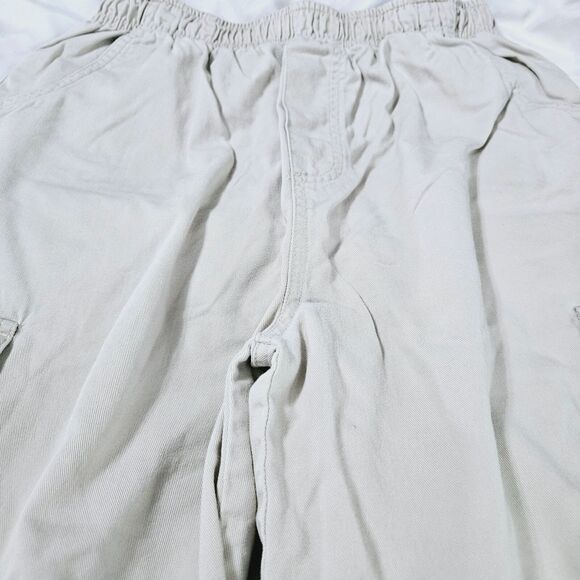 Basic Editions Boys Shorts Beige 14/16 100% Cotton Cargo Pockets Elastic Waist - Picture 11 of 13